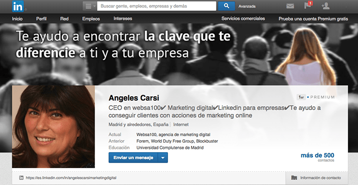 fondo del perfil de LinkedIn